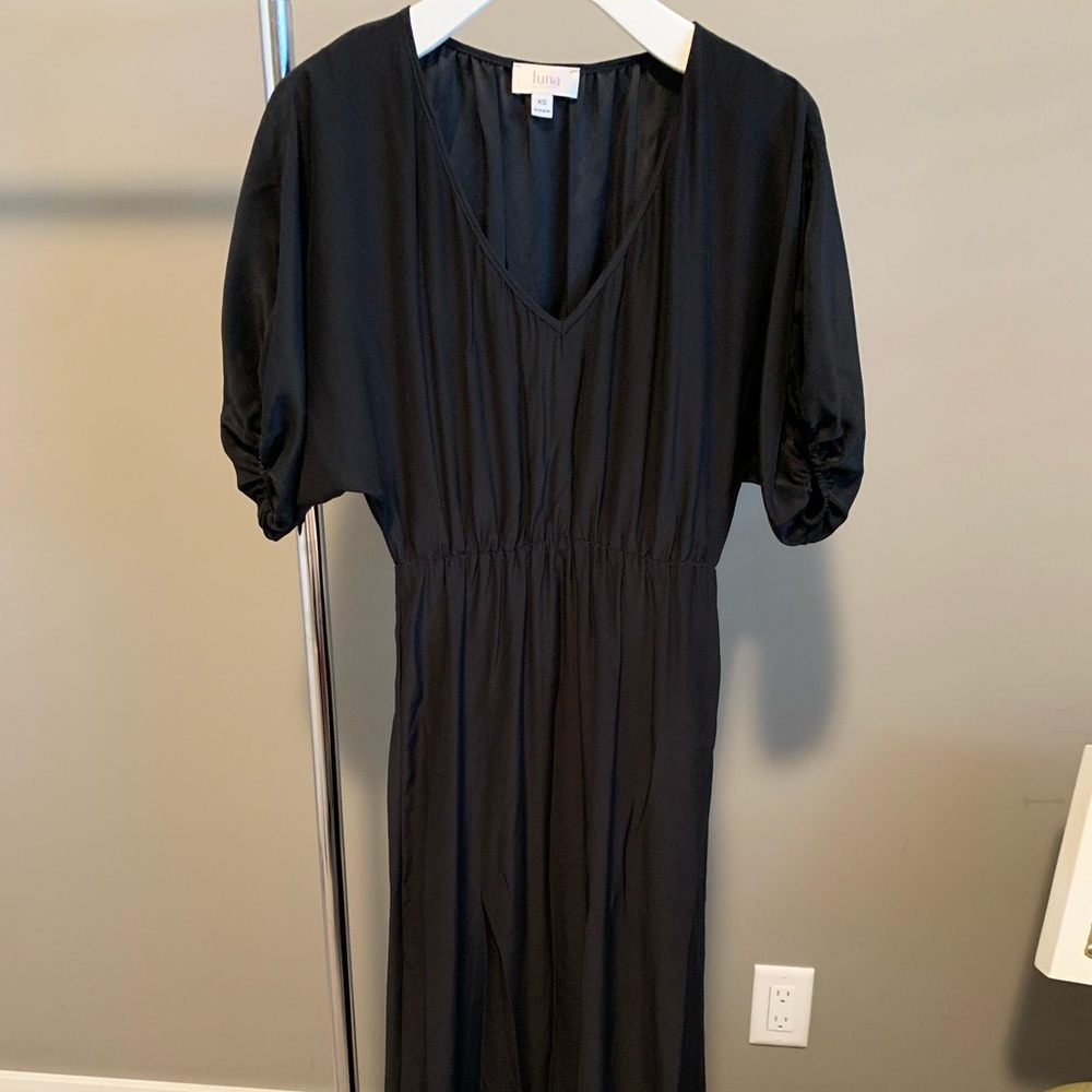 Luna by Josandra Black Maxi Dress - Silk